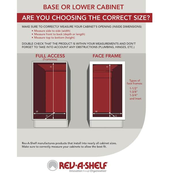 Rev-A-Shelf 447-BCBBSC-5C - 5 Pull-Out Tray Divider, Foil & Wrap Organizer  w/Soft-Close, Hardware Hut
