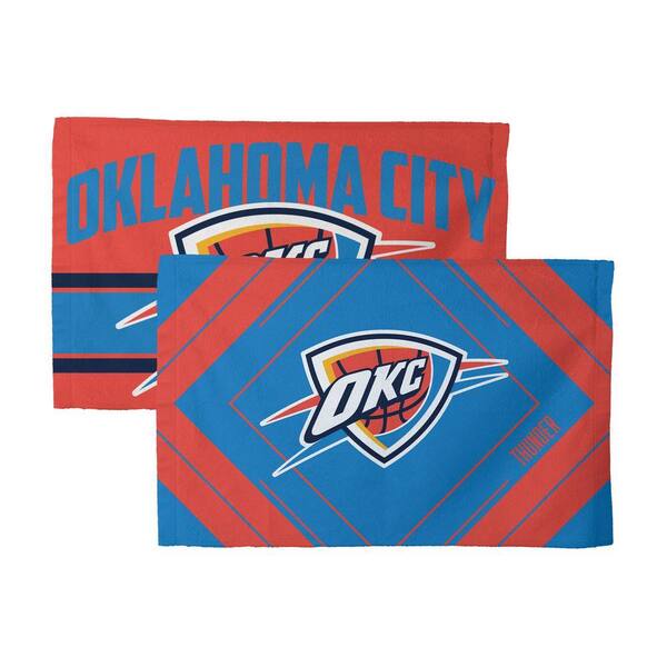 NBA Thunder Pick-N-Roll Cotton/Polyester Blend Geometric Multicolor Fan Towel (2-Pack)