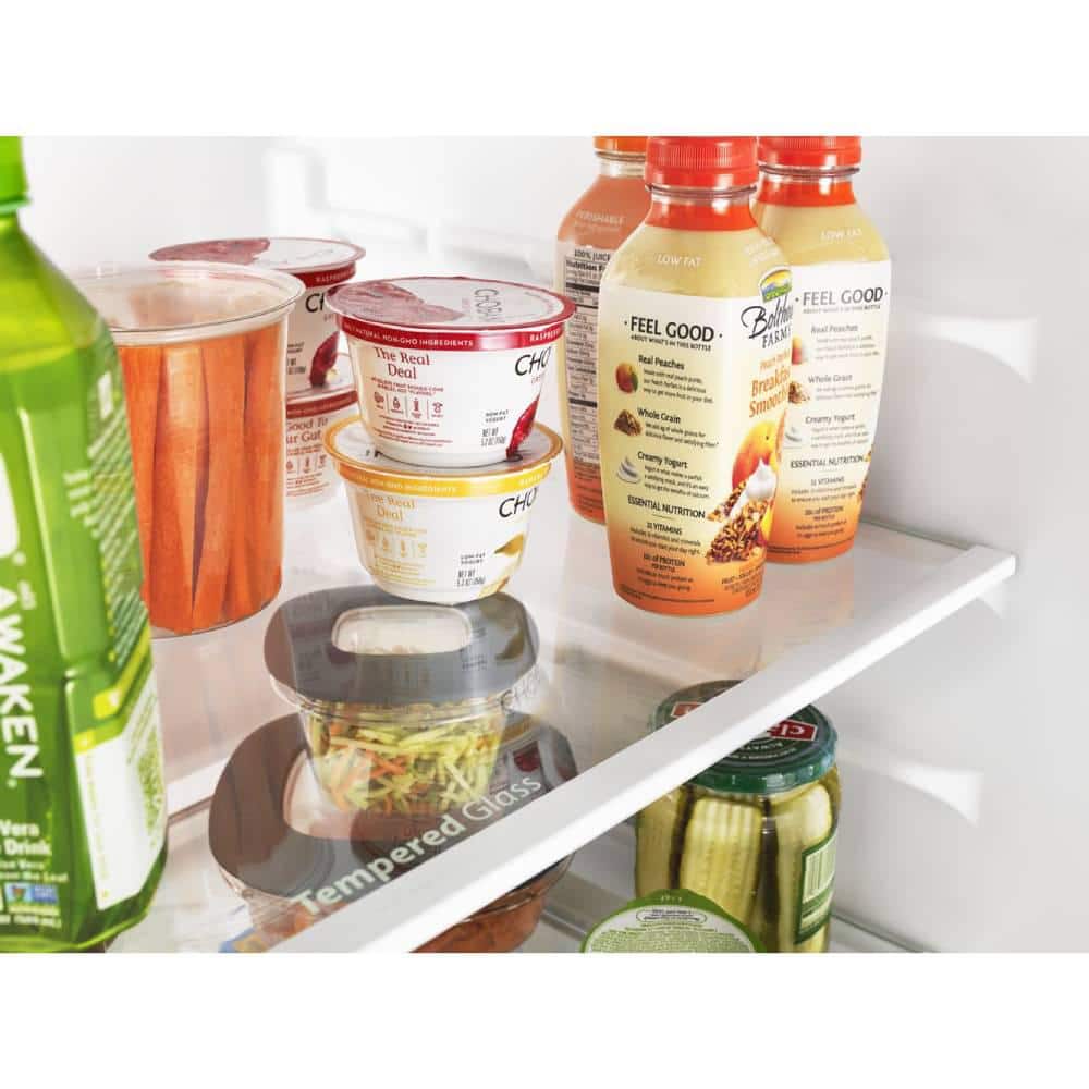 Black Freestanding Top-Freezer Refrigerator with Ice Maker, 17.7 cu. ft.