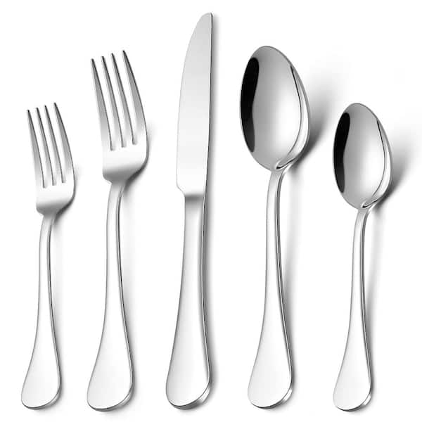 30-Piece Mirror Polished 18/10 Stainless Steel Flatware Dining Place Setting Cutlery Set (Service for 6)