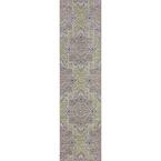 Lara Green 2 ft. x 7 ft. Geometric Indoor/Outdoor Runner Rug