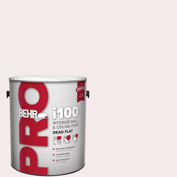1 gal. #100A-1 Barely Pink Dead Flat Interior Paint