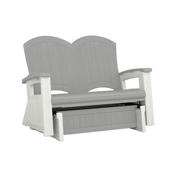 Suncast 54 in. 2-Person Plastic Outdoor Glider