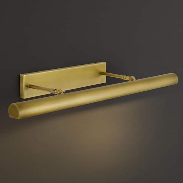 30 in. Brass Picture Light for Wall, Dimmable Brass Art Light, Rotatable 270° Picture Frame Light, Wall Sconce
