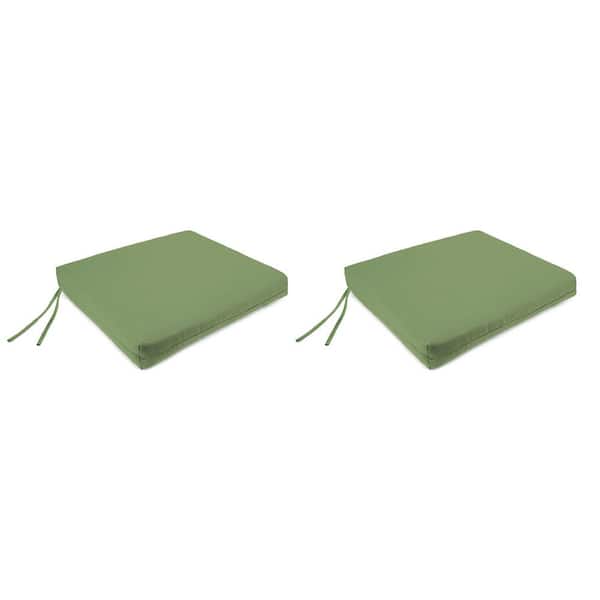 20 in. L x 20 in. W x 5 in. T Square Outdoor Seat Cushion in Verde Green (2-Pack)