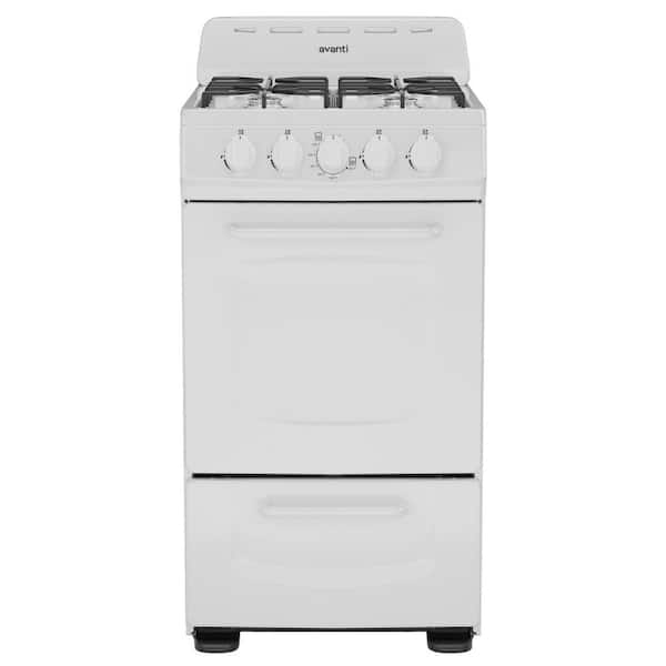 20 in. 2.1 cu. ft. Gas Range in. White