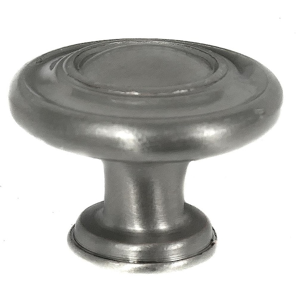 Laurey Nantucket 1-3/8 in. Satin Pewter Round Cabinet Knob