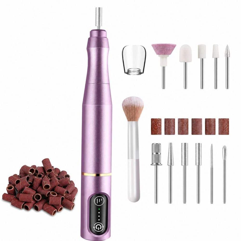 Portable Rechargeable Cordless Electric Nail File Manicure Pedicure Efile Kit in Purple for Home Salon (1-Pack) price history on PriceWatchPro