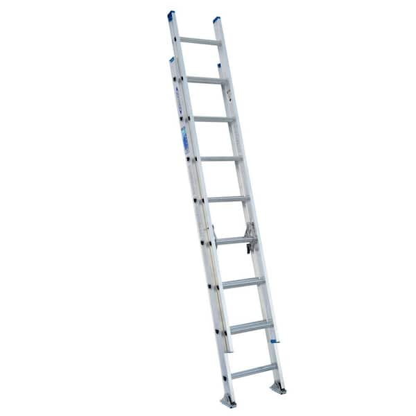 Werner 16 ft. Aluminum Extension Ladder (15 ft. Reach Height) with 250 lb. Load Capacity Type I Duty Rating