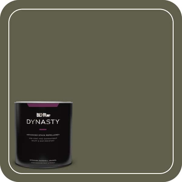 BEHR DYNASTY 1 qt. #MQ6-58 Fig Tree One-Coat Hide Eggshell Enamel Interior Stain-Blocking Paint & Primer