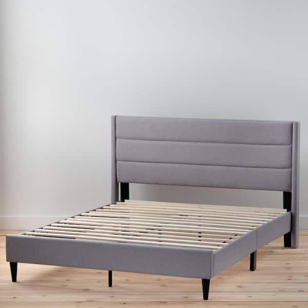 Brookside sara upholstered bed on sale with horizontal channels