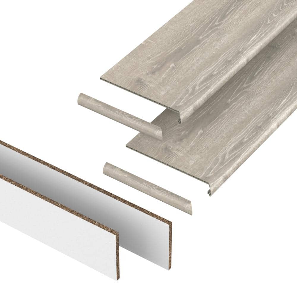 Sterling 44 mm. T x 48 in. L x 12.2 in. W Single Vinyl Stair Tread, Riser and Return Kit price history on PriceWatchPro