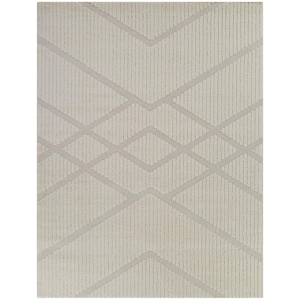 BALTA Beckett Cream 8 ft. x 10 ft. Geometric Area Rug