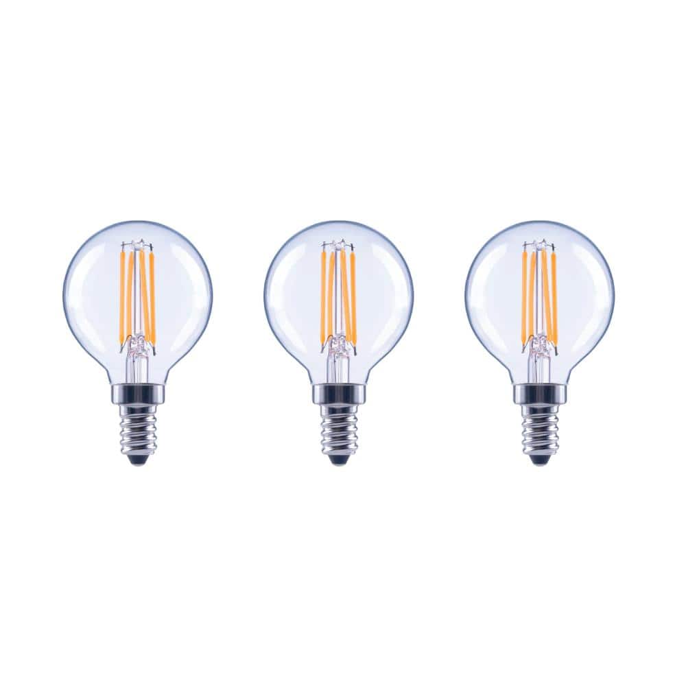60-Watt Equivalent G16.5 Dimmable ENERGY STAR Clear Glass Filament Vintage Edison LED Light Bulb Daylight (3-Pack) price history on PriceWatchPro