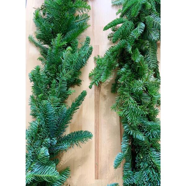 Online Orchards 15 ft. Fresh Noble Fir Garland with Natural, Fragrant, Long-Lasting Cuttings