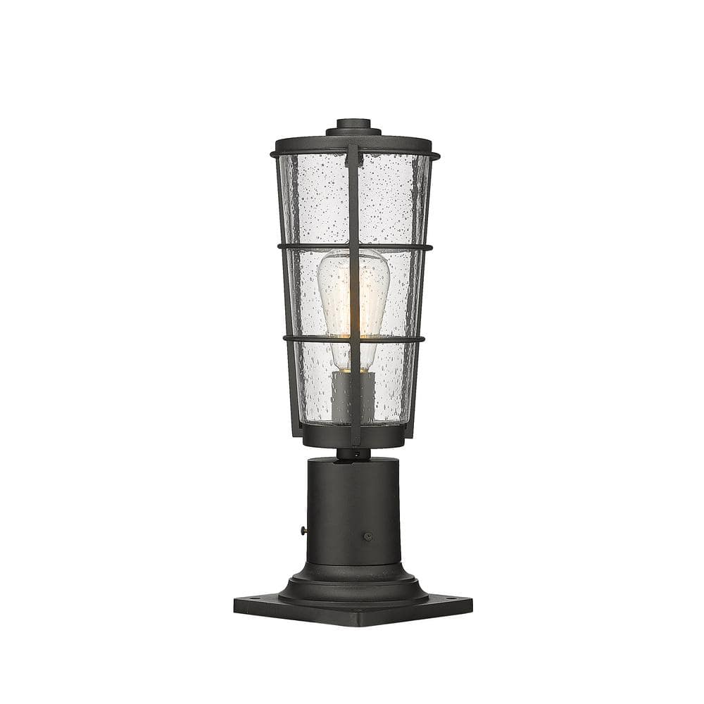 Helix 17 .25 in. 1-Light Black Aluminum Hardwired Outdoor Weather Resistant