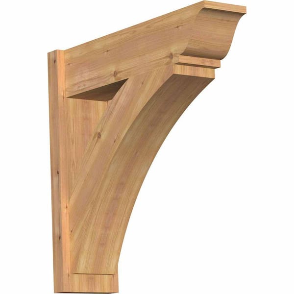 Ekena Millwork 8 in. x 28 in. x 28 in. Thorton Traditional Smooth Western Red Cedar Outlooker