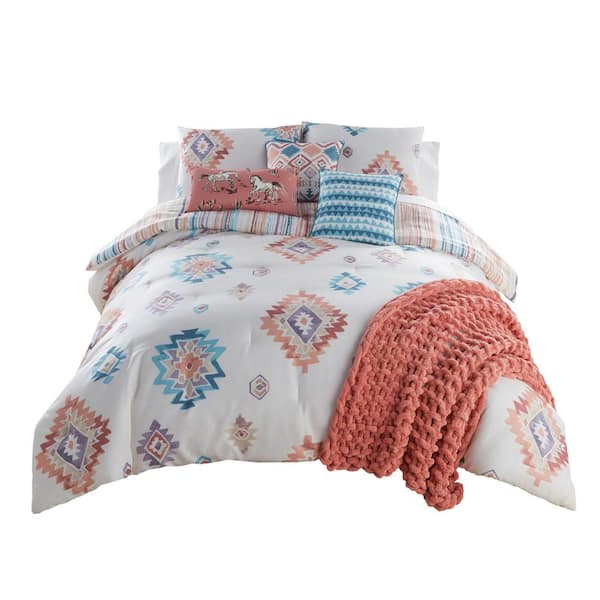 DONNA SHARP Bonita 3-Piece Ivory Polyester Queen Comforter Set