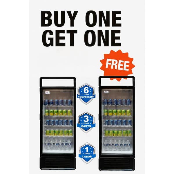 Cooler Depot 22 in. W 9 cu. ft. NSF Glass Door Commercial Refrigerator Merchandiser Display in Black