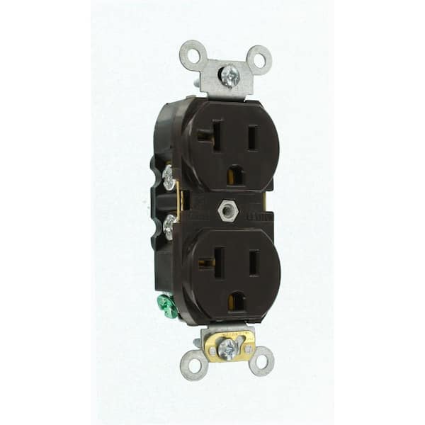 Leviton Decora 15 Amp 125 V Duplex Outlet/Receptacle, Brown (1-Pack) 5325-S