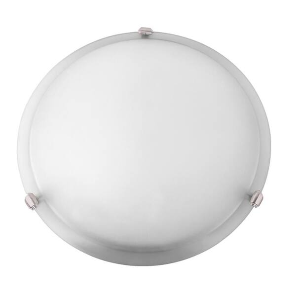Cambridge 3-Light Satin Steel Flushmount