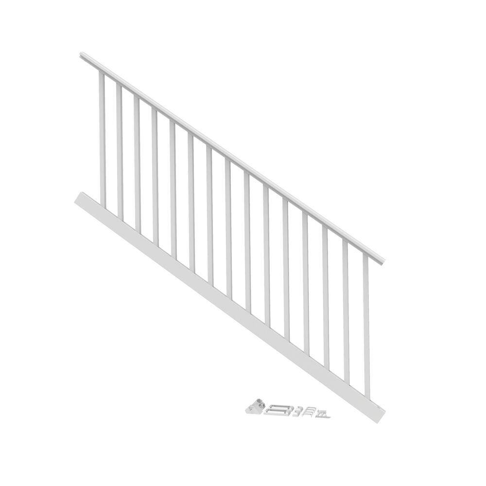 RDI Original Rail 8 ft. x 42 in. Vinyl White 32° to 38° Stair Rail Kit