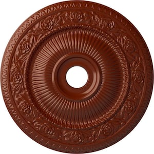 24-1/4 in. x 3-7/8 in. ID x 2 in. Logan Urethane Ceiling Medallion (Fits Canopies upto 6-1/8 in.), Firebrick