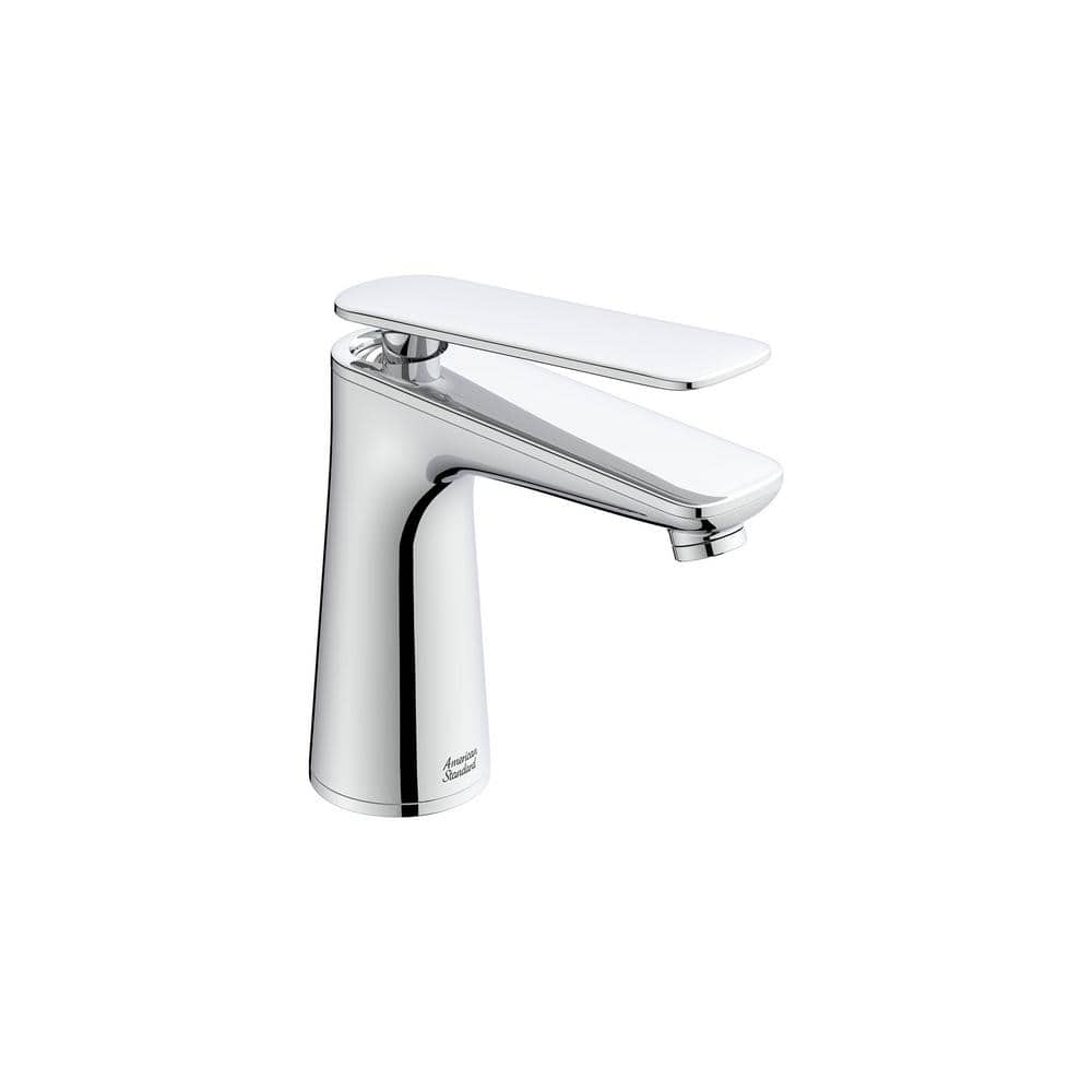 Polished Chrome Single-Handle Bathroom Faucet with Drain Assembly