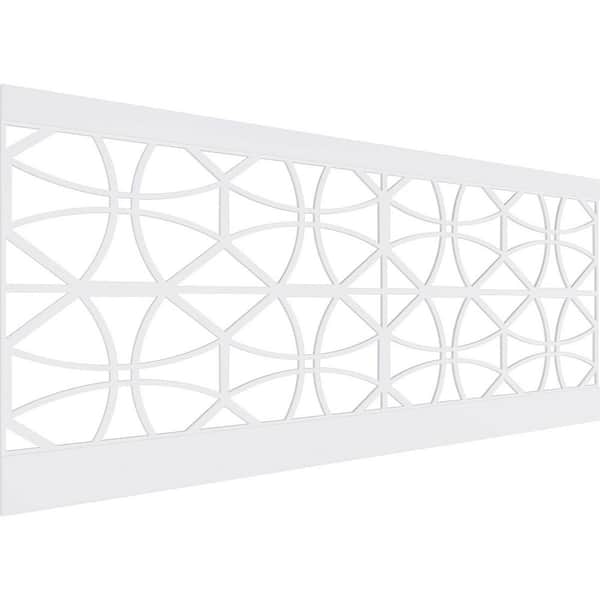 Ekena Millwork 40 in. H x 94-1/2 in. W 26.24 sq. ft. Haswell PVC Wainscot Paneling Kit
