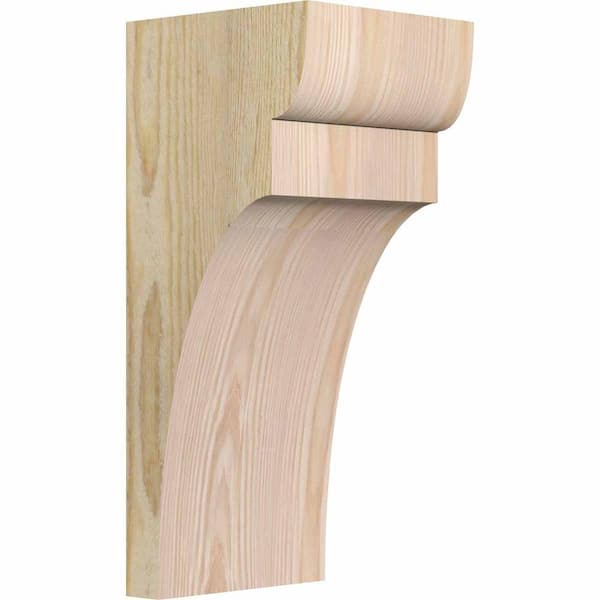 Ekena Millwork 6 in. x 6 in. x 14 in. Douglas Fir Yorktown Rough Sawn Corbel