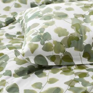 Legends Hotel Greenery Cotton and TENCEL Lyocell Multicolored Sateen Flat Sheet
