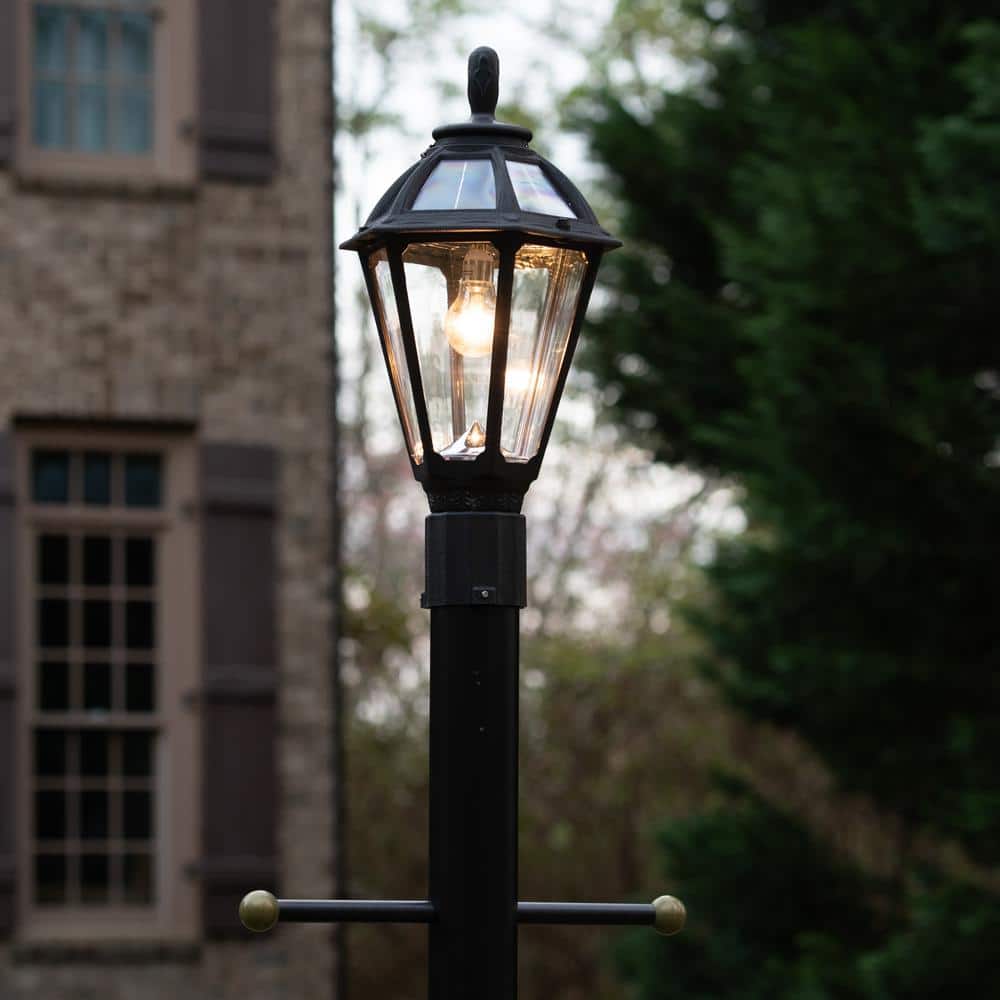 Polaris Black Solar LED Outdoor Post Light with Multiple Mounting Options