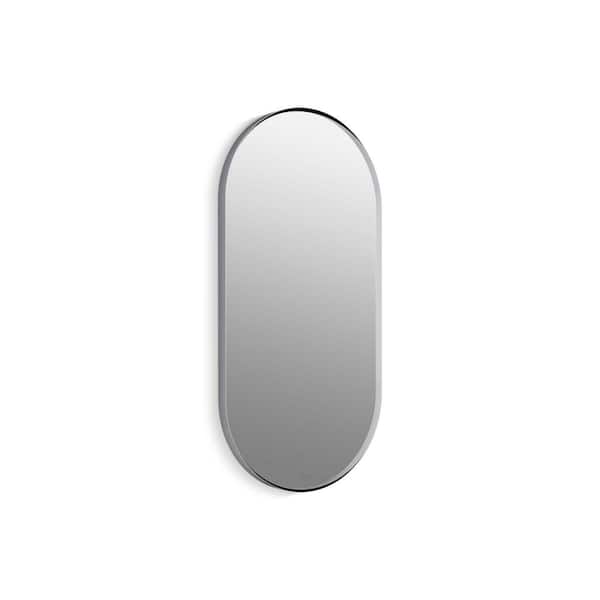 KOHLER Essential 20. in. W x 40 in. H Framed Oval Wall Mount Vanity Mirror in Polished Chrome