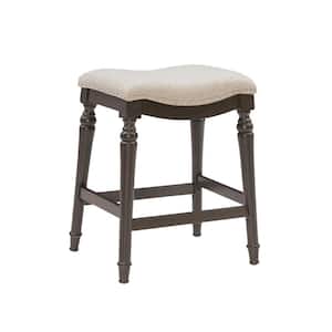 Collins Big and Tall Grey Counter Height Stool with Padded Saddle Seat