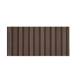 Brown Stripe 17.5 in. x 30 in. PVC Door Mat