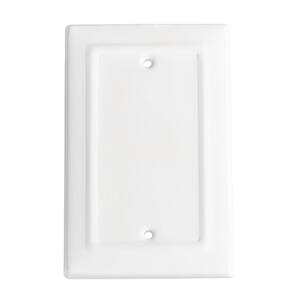 Architectural 1-Gang Blank Plate Wall Plate (Classic White)