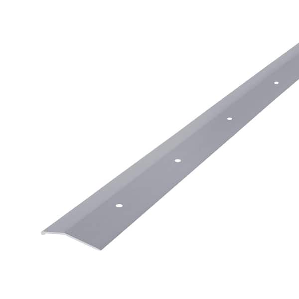 1-3/8 in. x 144 in. Satin Silver Brushed Carpet Trim Transition Strip