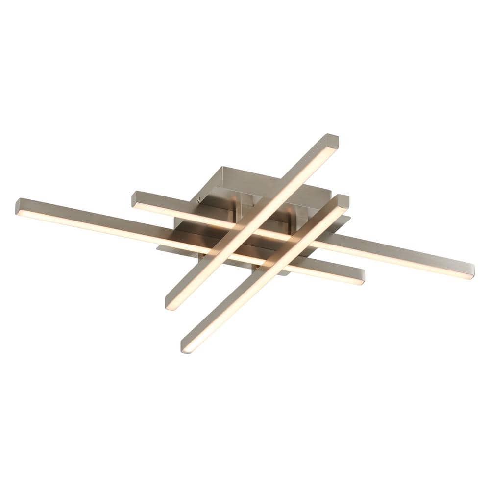 Artika Grid 20 in. 1-Light Modern Brushed Nickel Integrated