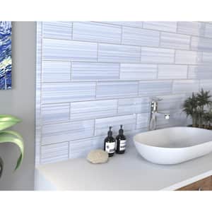 Hand Painted Trim 1 in. x 12 in. Coastline 20 Glass tile (0.083 sq. ft./1 Piece)