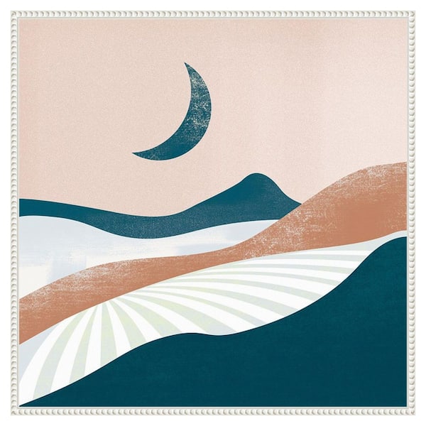 Amanti Art Peaceful Landscape II by Arctic Frame Canvas 1-Piece Floater Frame Canvas Giclee Abstract Art Print 30 in. x 30 in.