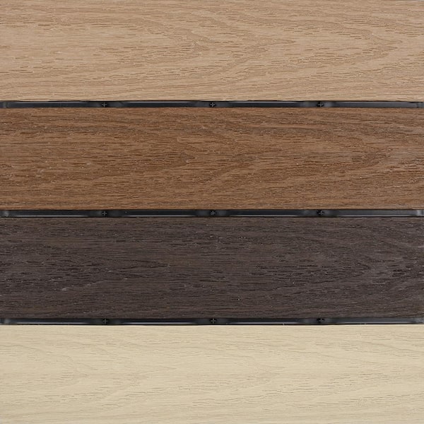 UltraShield Naturale 1 ft. x 1 ft. Quick Deck Outdoor Composite Deck Tile in Mixed Brown (10 sq. ft. per Box)
