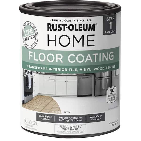 Rust-Oleum Home 1 qt. Ultra White Interior Floor Base Coating