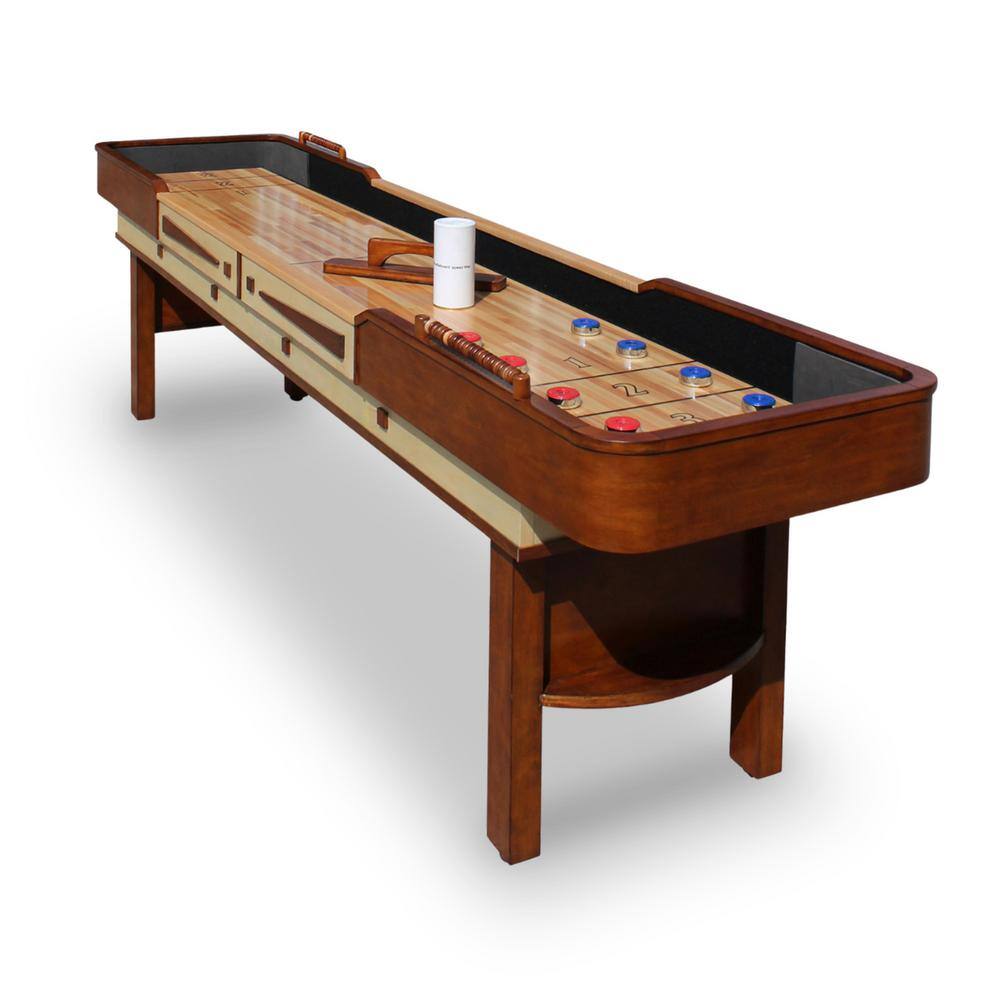 Merlot 9-Foot Walnut Shuffleboard Table with Hardwood Playfield