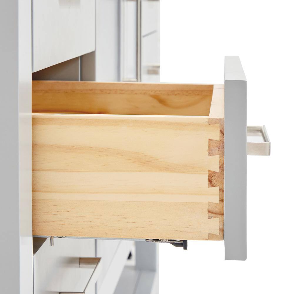 Gray Solid Wood 60'' Single Freestanding Bathroom Vanity