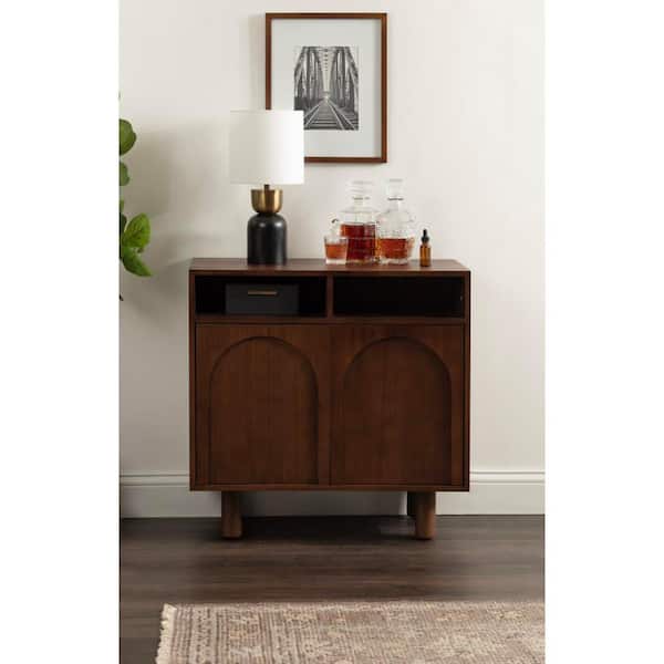 Cabernel Walnut Brown 30 in. H Accent Storage Cabinet