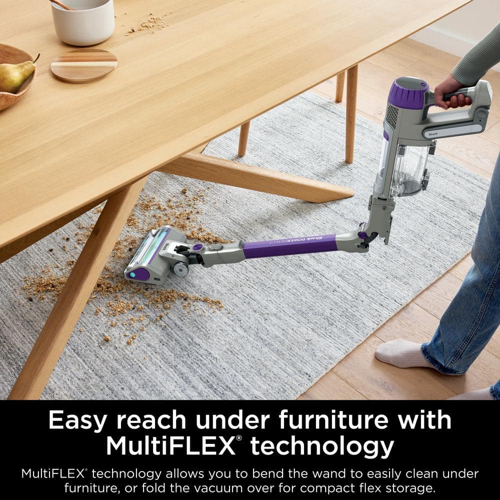 Shark Gray and Purple Cordless Stick Vacuum with HEPA Filter