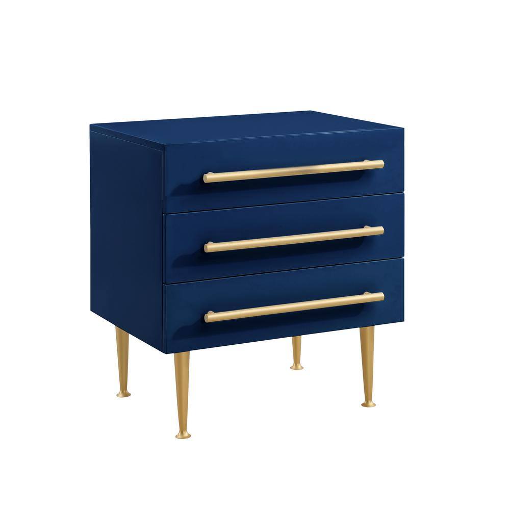 small navy nightstand