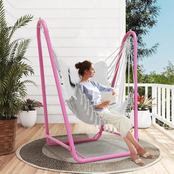 Afoxsos Unique U-Shaped 2.83 ft. Free Standing Chair Hammock Afoxsos Unique U-Shaped 2.83 ft. Free Standing Chair Hammock