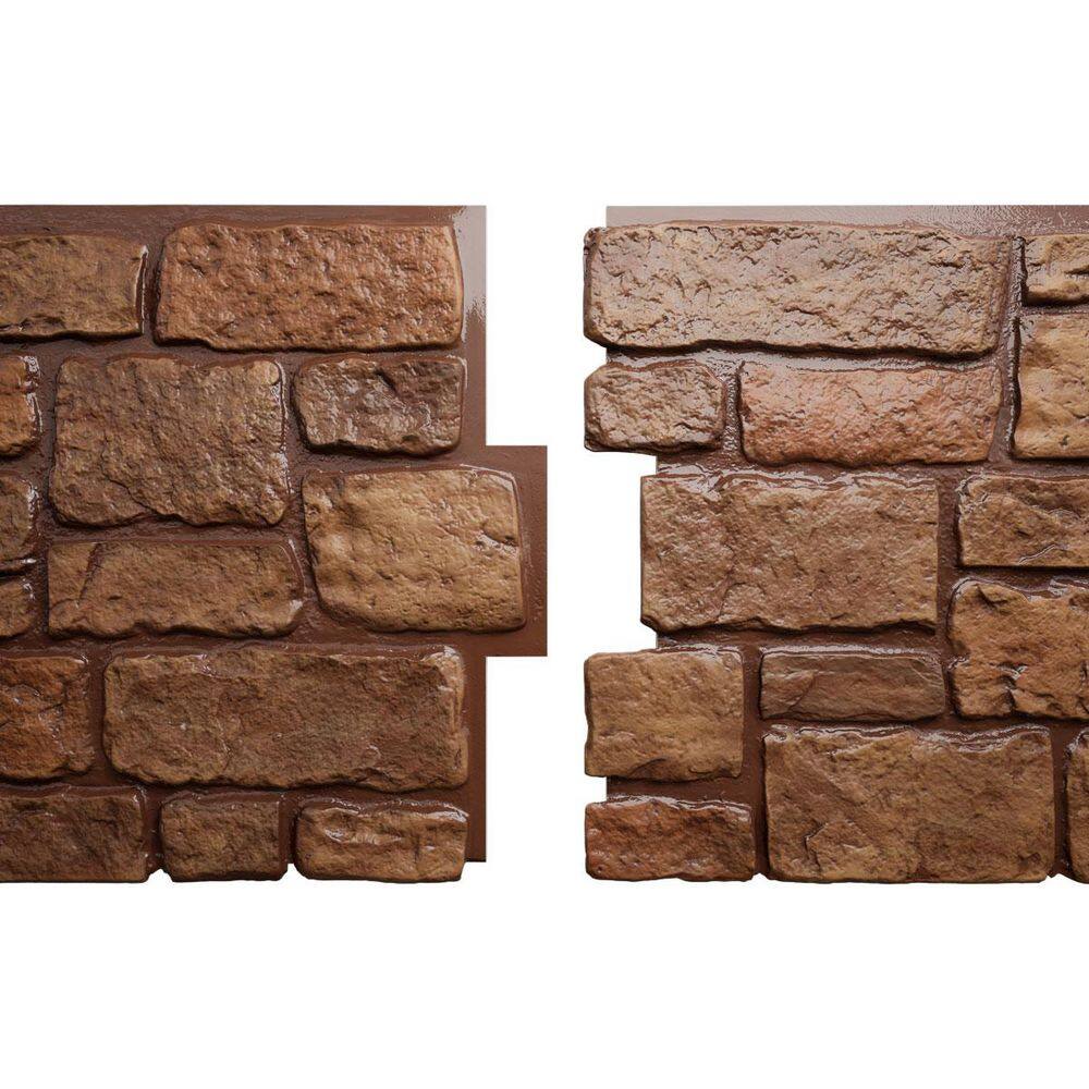 "EverStone Cobblestone Faux Stone Panel, 48""W x 23 3/4""H x 1 1/8""D, Copper Color" price history on PriceWatchPro