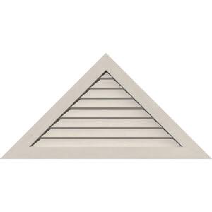 56.125 in. x 28 in. Triangle Primed Smooth Pine Wood Paintable Gable Louver Vent